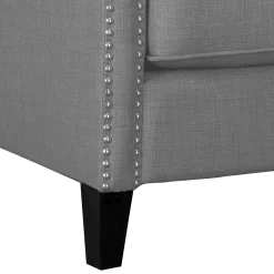 Erica Grey Accent Chair With Nailhead Trim Flash Sale Accent Chairs