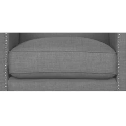 Erica Grey Accent Chair With Nailhead Trim Flash Sale Accent Chairs