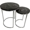 Clearance Essex Black Marble Nesting Tables Online Discount Accent Tables