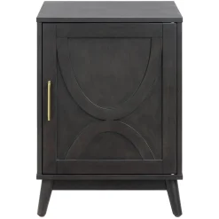 Ezra Dark Brown Cabinet With Gold Handle Promotion Cabinets & Chests