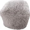 Sale Faye Shag Pouf, Grey Online Discount Ottomans & Poufs