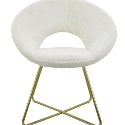 Sale Felicity Faux Fur Accent Chair Cream Gift Selection Accent Chairs
