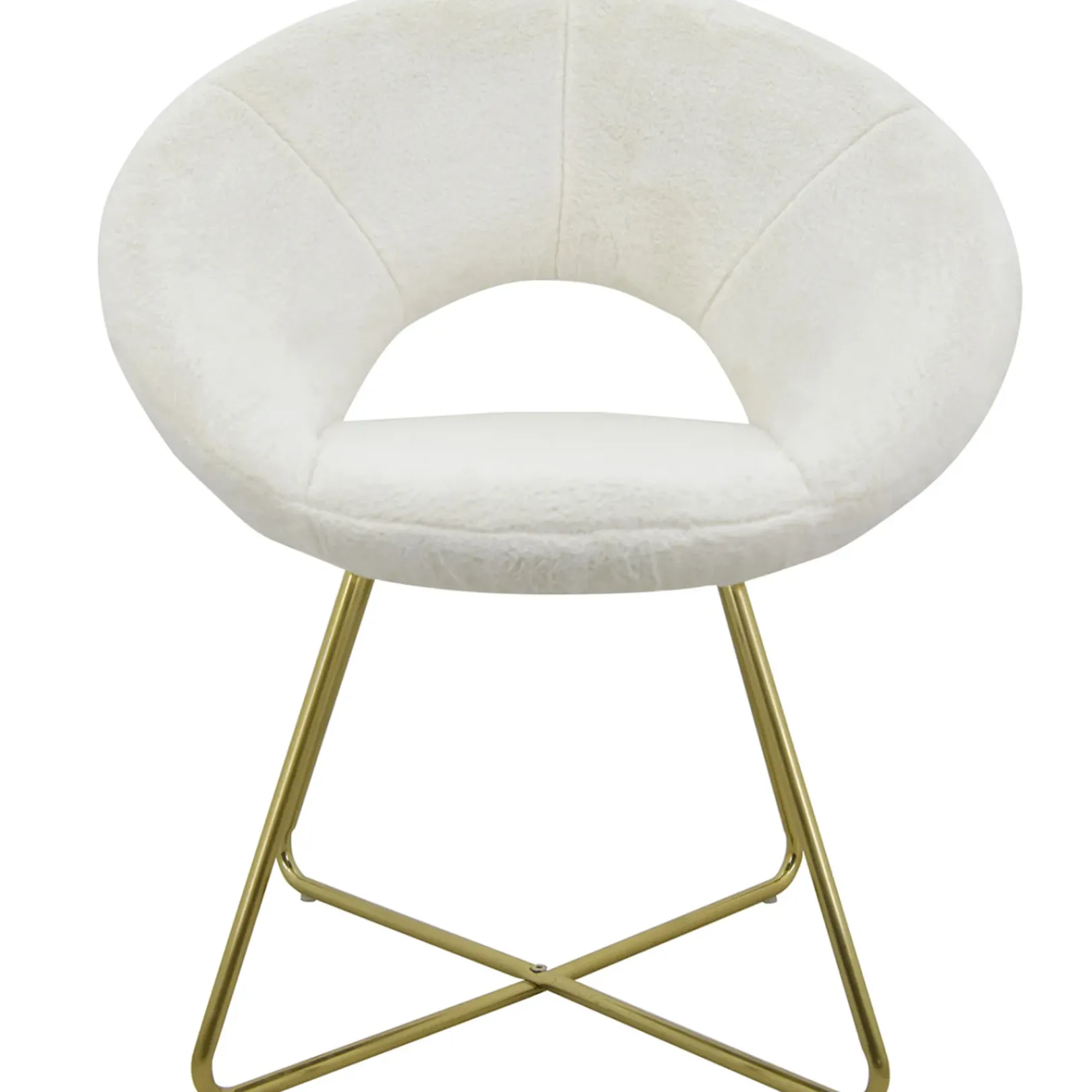 Sale Felicity Faux Fur Accent Chair Cream Gift Selection Accent Chairs