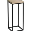 Fiona Wood Top Plant Stand With Metal Base, Small Outlet Plant Stands