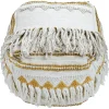 Hot Francis Handwoven Fringe Pouf, 18 Low Price Ottomans & Poufs