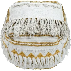 Hot Francis Handwoven Fringe Pouf, 18 Low Price Ottomans & Poufs