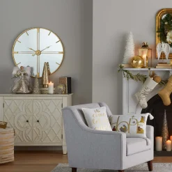 Discount Gold Foil Print Tassel Pouf Discount Ottomans & Poufs