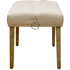 Grace Mitchell Bailey Tufted Bench With Ring Accents, Kd Discount Benches