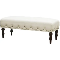 Discount Grace Mitchell Ellery Bench With Scalloped Nailheads Promotion Benches