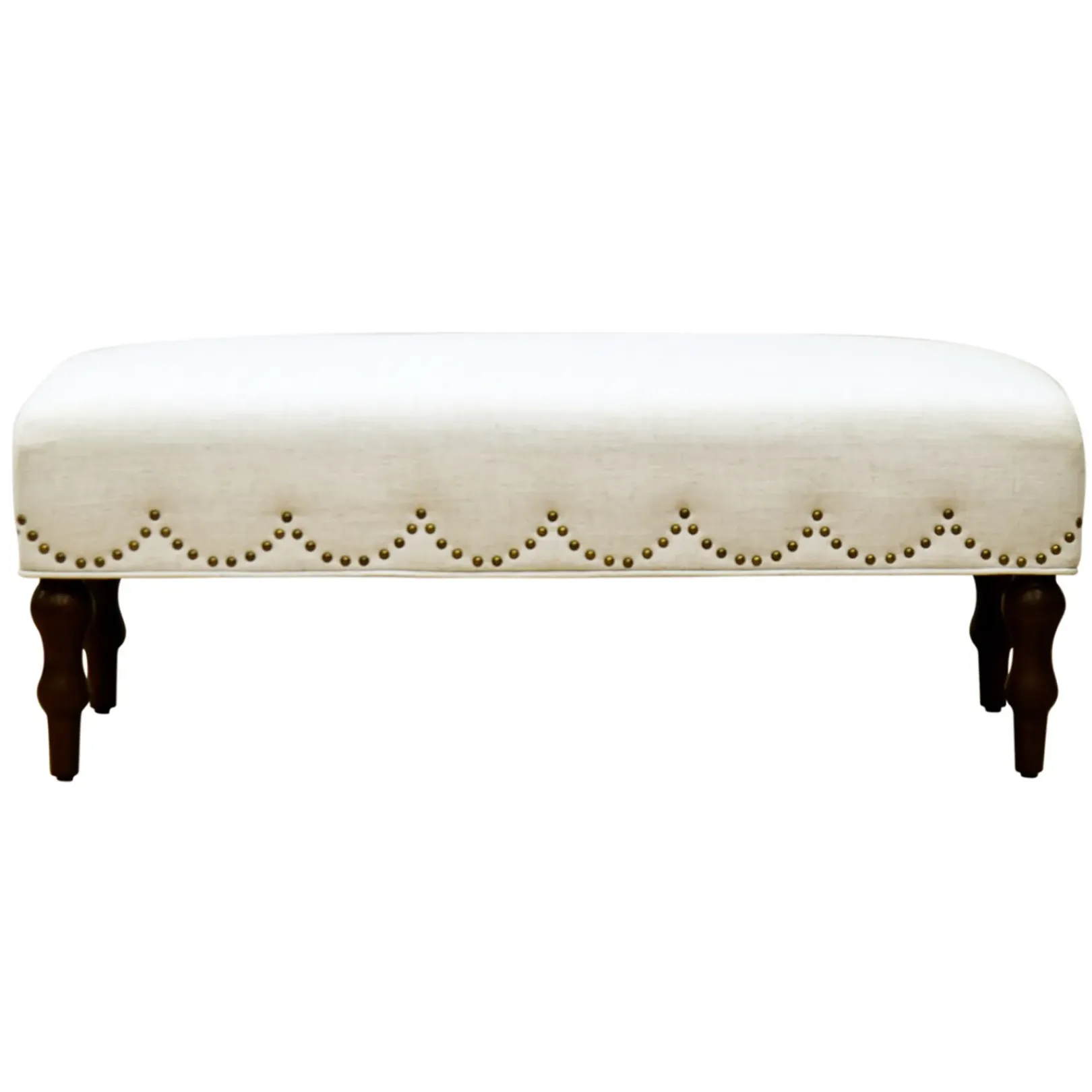 Discount Grace Mitchell Ellery Bench With Scalloped Nailheads Promotion Benches