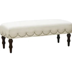 Discount Grace Mitchell Ellery Bench With Scalloped Nailheads Promotion Benches