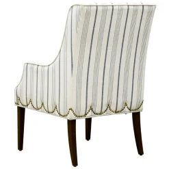 Online Grace Mitchell Olivia Striped Scalloped Arm Chair Discount Accent Chairs