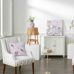 Online Grace Mitchell Olivia Striped Scalloped Arm Chair Discount Accent Chairs