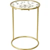 Discount Grace Mitchell Round Gold Accent Table With Glass Top Fashion Accent Tables