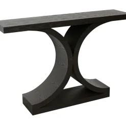 Discount Greenwich Curved Console Table, Brown Clearance Entryway Furniture
