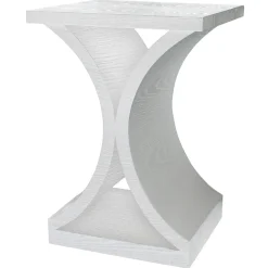 Online Greenwich Curved End Table Wht Flash Sale Accent Tables