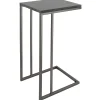 Grey Wooden Top C-Table With Gunmetal Base Clearance Accent Tables