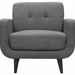 Hadley Tufted Back Accent Chair, Charcoal Grey Flash Sale Accent Chairs