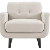 Clearance Hadley Tufted Back Accent Chair, Taupe Opening Sales Accent Chairs