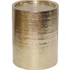 Discount Hammered Gold Drum Accent Table, Medium Outlet Accent Tables