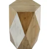 Outlet Hexagon Wood Stool Accent Table Promotion Accent Tables