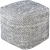 Hot Honeybloom Black & Cream Pouf Discount Online Ottomans & Poufs