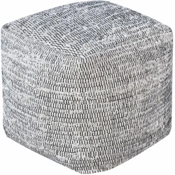 Hot Honeybloom Black & Cream Pouf Discount Online Ottomans & Poufs