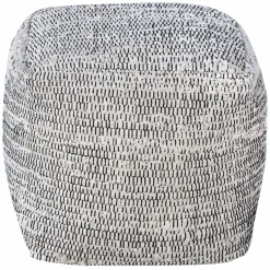 Hot Honeybloom Black & Cream Pouf Discount Online Ottomans & Poufs