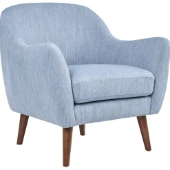 Clearance Honeybloom Braxton Blue Arm Chair Good Quality Accent Chairs
