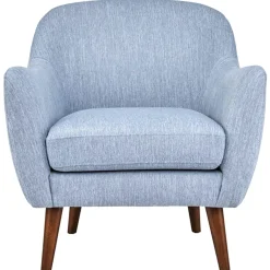 Clearance Honeybloom Braxton Blue Arm Chair Good Quality Accent Chairs