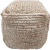 Sale Honeybloom Caleb Jute Square Pouf Opening Sales Ottomans & Poufs
