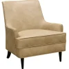 Honeybloom Colton Armchair Faux Leather Buff Promotion Accent Chairs