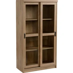 Hot Honeybloom Fullerton 4-Shelf Sliding Door Cabinet Gift Selection Cabinets & Chests