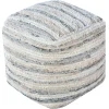 Honeybloom Grey & Cream Pouf Opening Sales Ottomans & Poufs