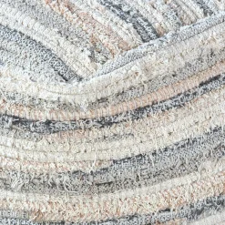 Honeybloom Grey & Cream Pouf Opening Sales Ottomans & Poufs