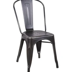 Best Honeybloom Idris Black Metal Dining Chair Good Quality Dining Chairs & Benches