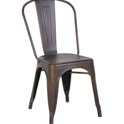 New Honeybloom Idris Bronze Metal Dining Chair Discount Dining Chairs & Benches