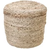 Clearance Honeybloom Karson Jute Pouf Exquisite Gifts Ottomans & Poufs