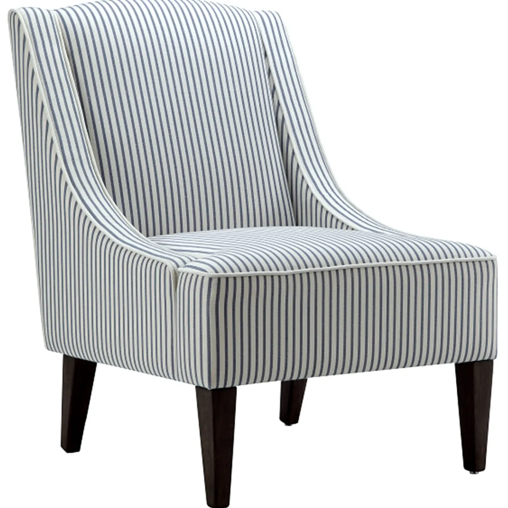 Discount Honeybloom Kayson Blue Striped Accent Chair Promotion Accent Chairs