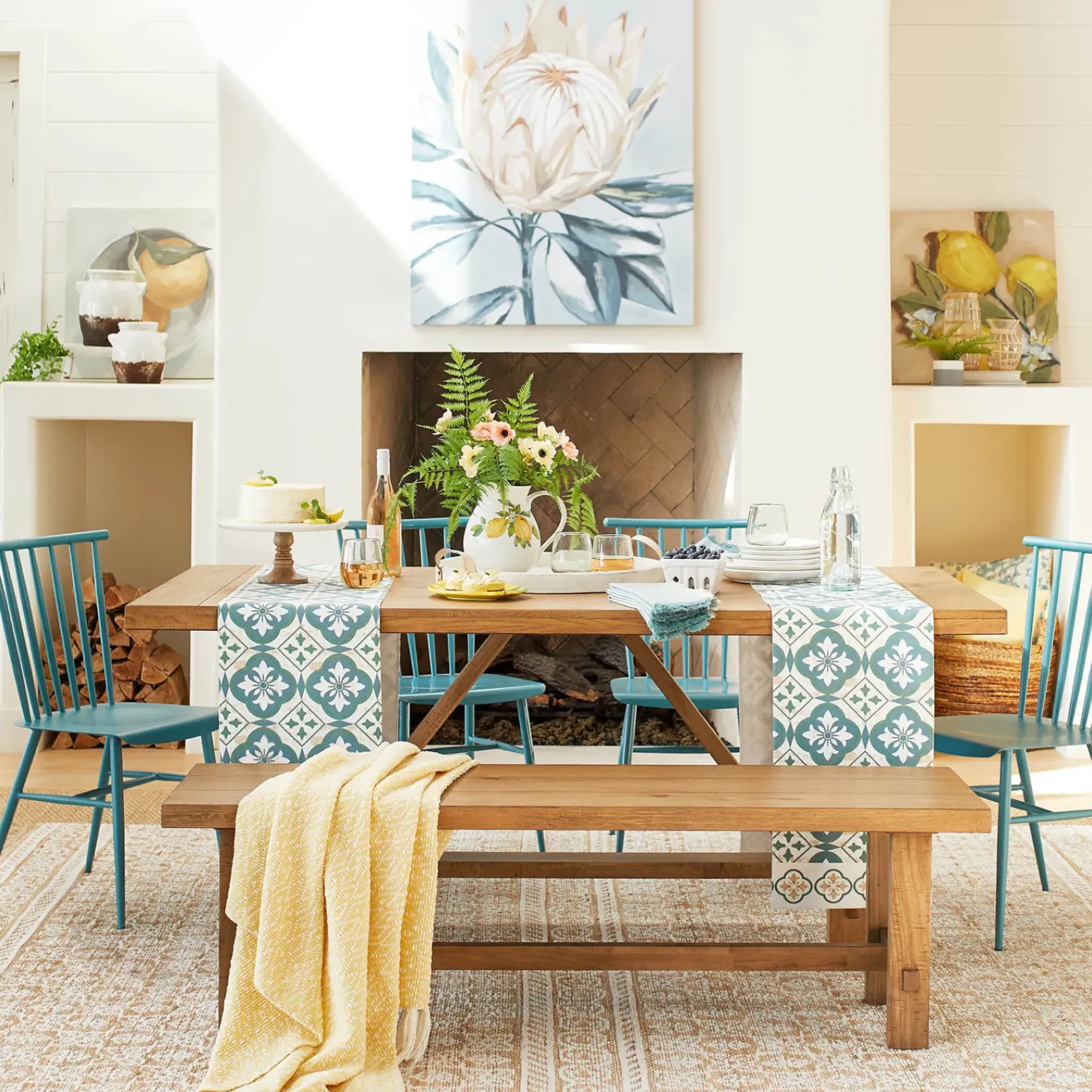 Clearance Honeybloom Massena Natural Wood Dining Table, 72 Online Discount Dining Tables & Sets