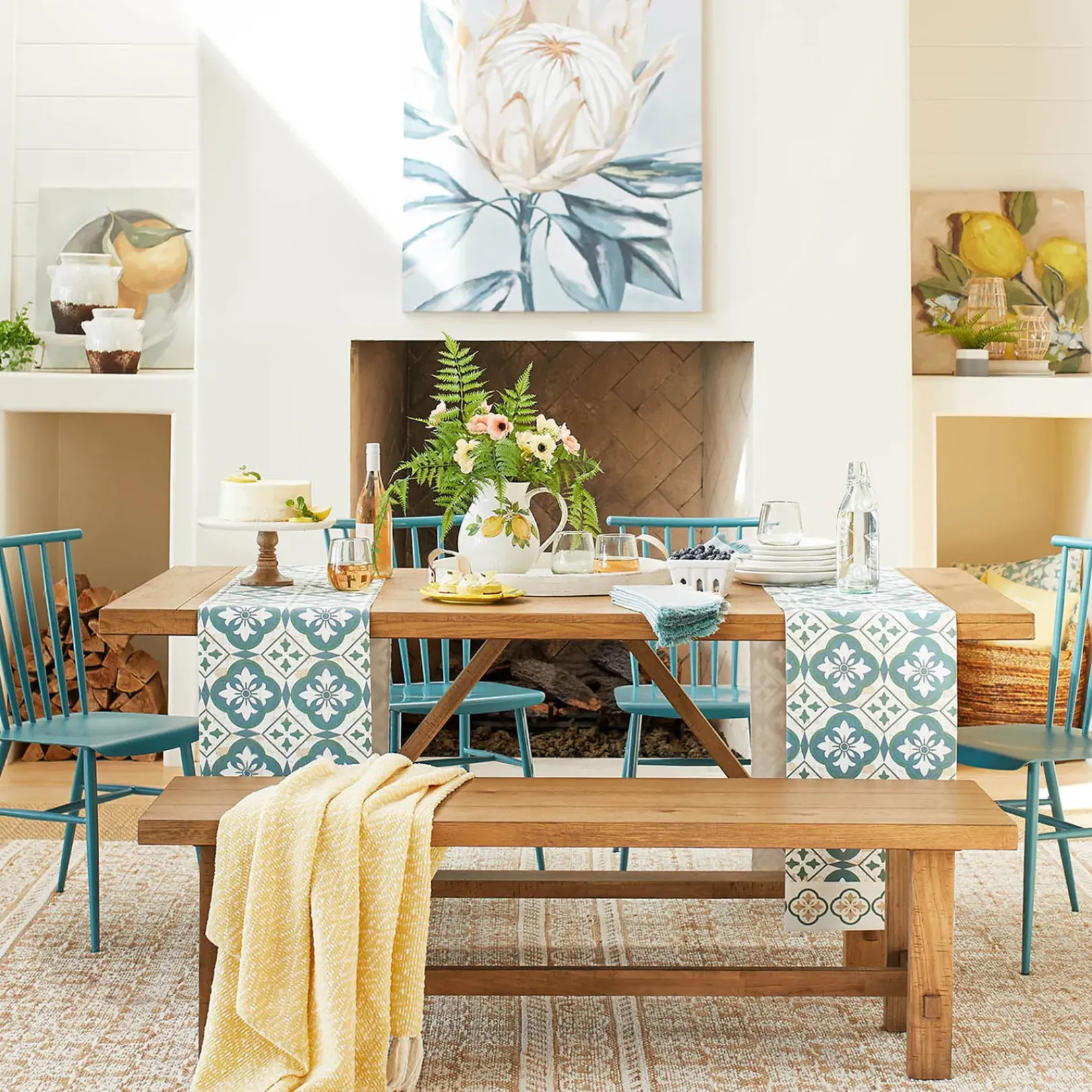 Clearance Honeybloom Massena Natural Wood Dining Table, 72 Online Discount Dining Tables & Sets