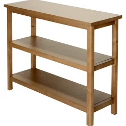 Online Honeybloom Miller 3-Shelf Wooden Console Table Exquisite Gifts Entryway Furniture