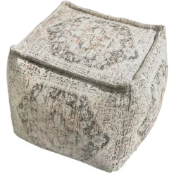 Online Honeybloom Persian Rug Printed Pouf Gift Selection Ottomans & Poufs