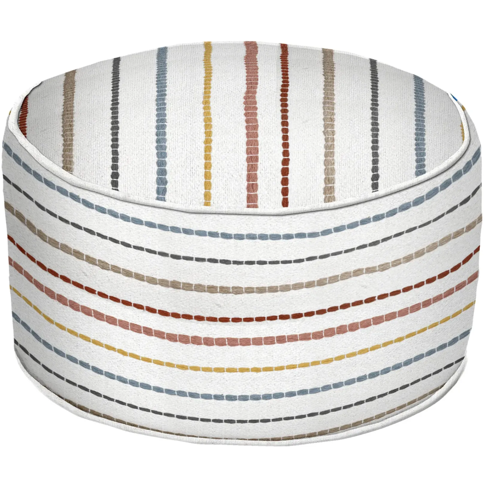 Online Honeybloom Rainbow Striped Pouf, 20 14 Discount Online Ottomans & Poufs