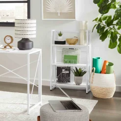 Online Honeybloom Rica Textured Pouf With Faux Leather Handles, Grey Less Expensive Ottomans & Poufs