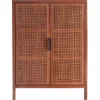 Outlet Honeybloom Wood Rattan Door Cabinet Premium Cabinets & Chests