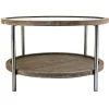 Discount Hudson Glass-Top Round Coffee Table Cheaper Coffee & End Tables