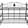 Outlet 40In. Bronze/Gold 3 Tier, Large Bakers Rack Good Quality Baker'S Racks & Bar Carts
