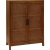 47In. Rattan 2 Door Wood Cabinet Promotion Cabinets & Chests