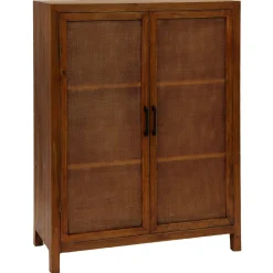 47In. Rattan 2 Door Wood Cabinet Promotion Cabinets & Chests